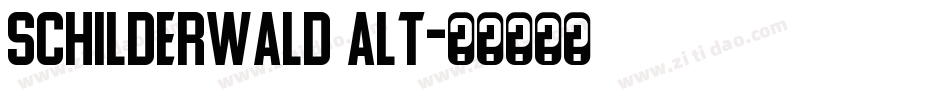 Schilderwald alt字体转换